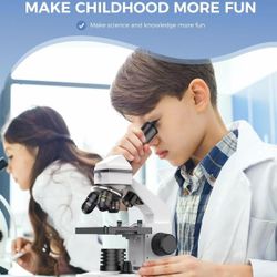 Microscopes for School Laboratory Home Education,100X-2000X Microscopes for Kids Students Adults, with Microscope Slides Set, Phone Adapte