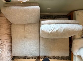 Light Gray Upholstered Recliner Chair