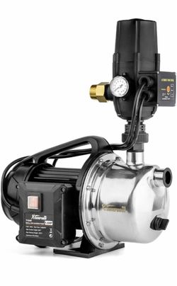 XtremepowerUS 1.6HP Water Transfer Pump w/Automatic Electronic Controller 1268GPH Shallow Well Pump Garden Booster Sprinkler Irrigation Lawn Farm  318