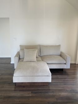 West elm harmony sofa & custom ottoman- delivered 2 months ago