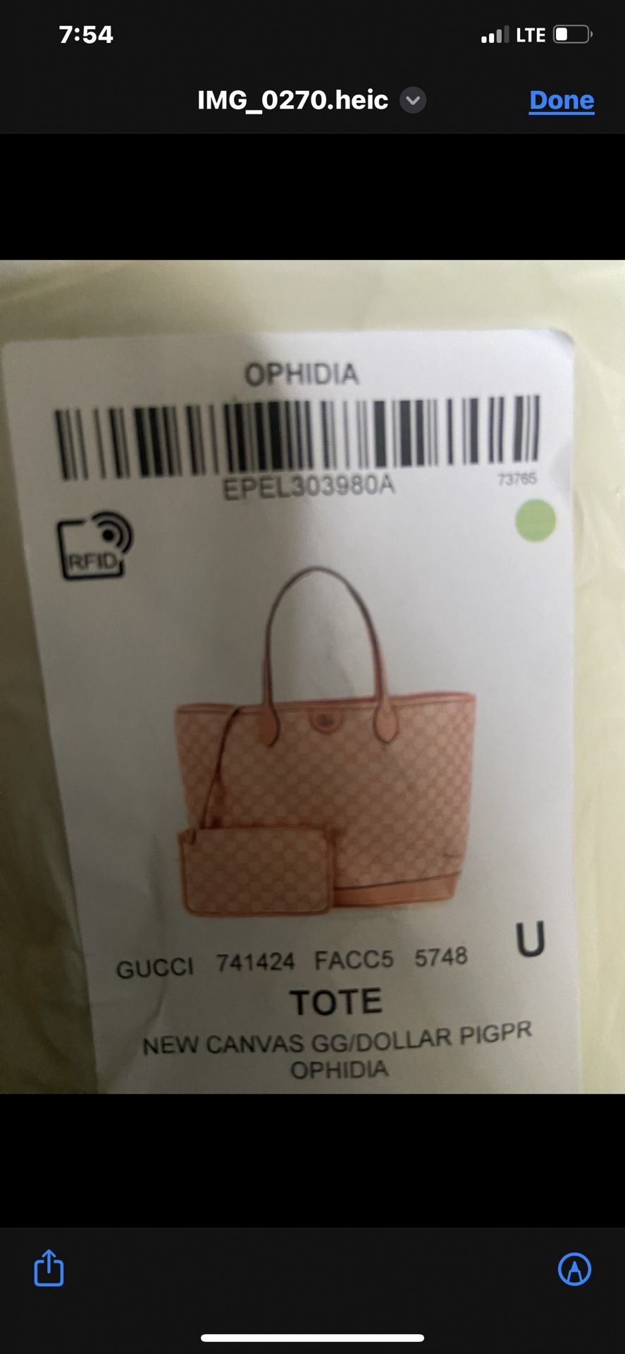 GUCCI PINK BAG(BIGGEST SIZE) 