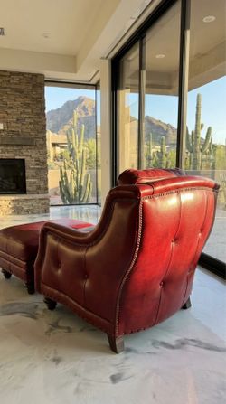 Free Delivery - Oxblood leather chair from Hancock & Moore