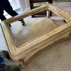 Schnadig Glass Top Coffee Table