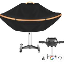 BBQ Grill Cover Fits for PK 360 Grill and Smoker, Grill Accessories, 600D PU Heavy-Duty Grill Cover Waterproof, 50+ UPF UV-Shield, WindLock Elastic He