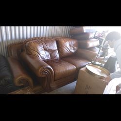Furniture,Leather Couches $250 A Set In Good Condition Dressers ,tables,chairs,refrigerator And More $2000 For Everything 30x12 Storage Unit