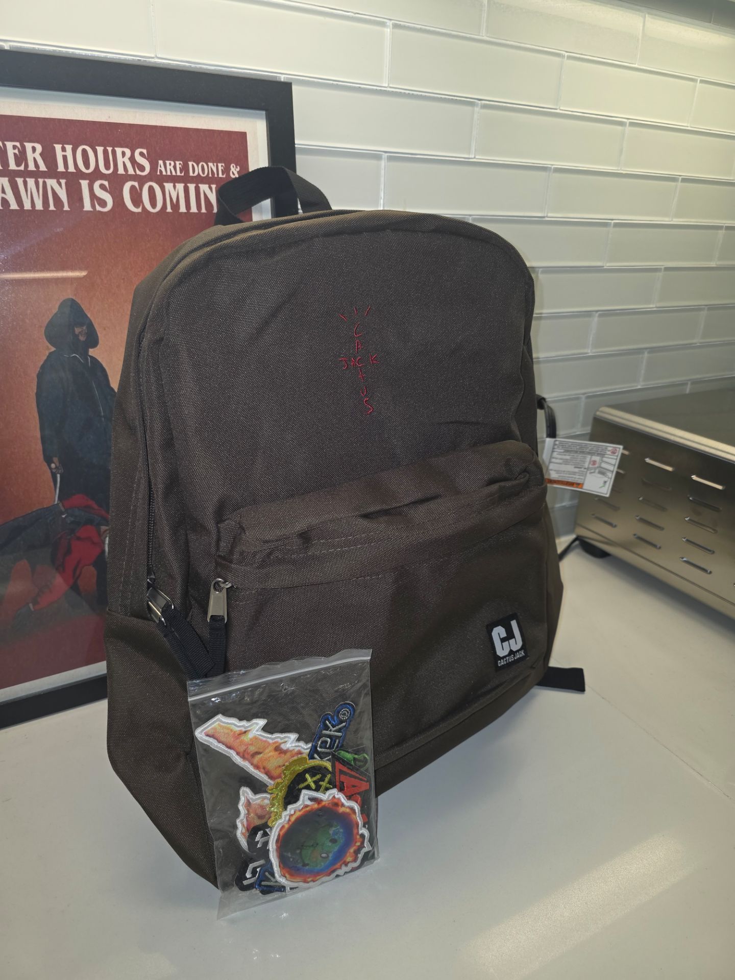 Travis Scott - Cactus Jack Backpack with Patch Set