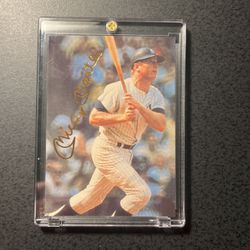 Mantle Gold Signature Promo Card In Screw Down Cars