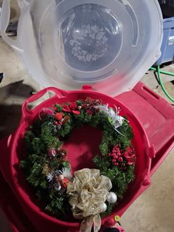 Christmas wreath with case