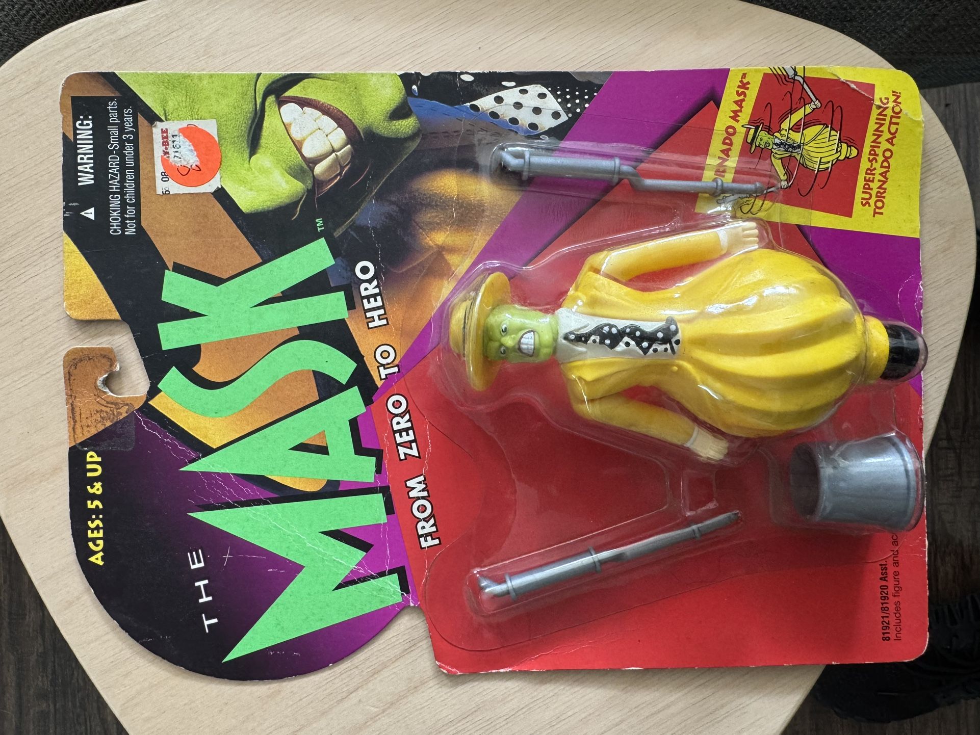 1995 KENNER HASBRO THE MASK JIM CARREY SUPER-SPINNING TORNADO FIGURE
