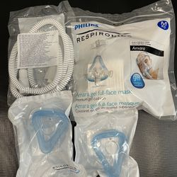 Philips Full Face Mask, Two Gels, One 6 Ft Hose. New