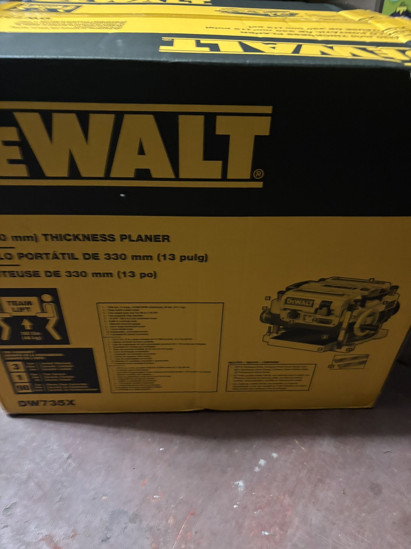 DEWALT 15 Amp Corded 13 in. Heavy-Duty 2-Speed Bench Planer with (3) Knives, In Feed Table and Out Feed Table