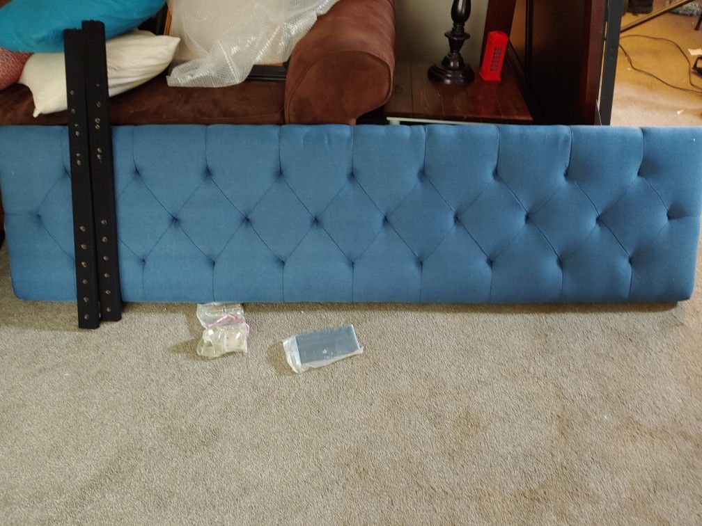 Cobalt blue king sized headboard