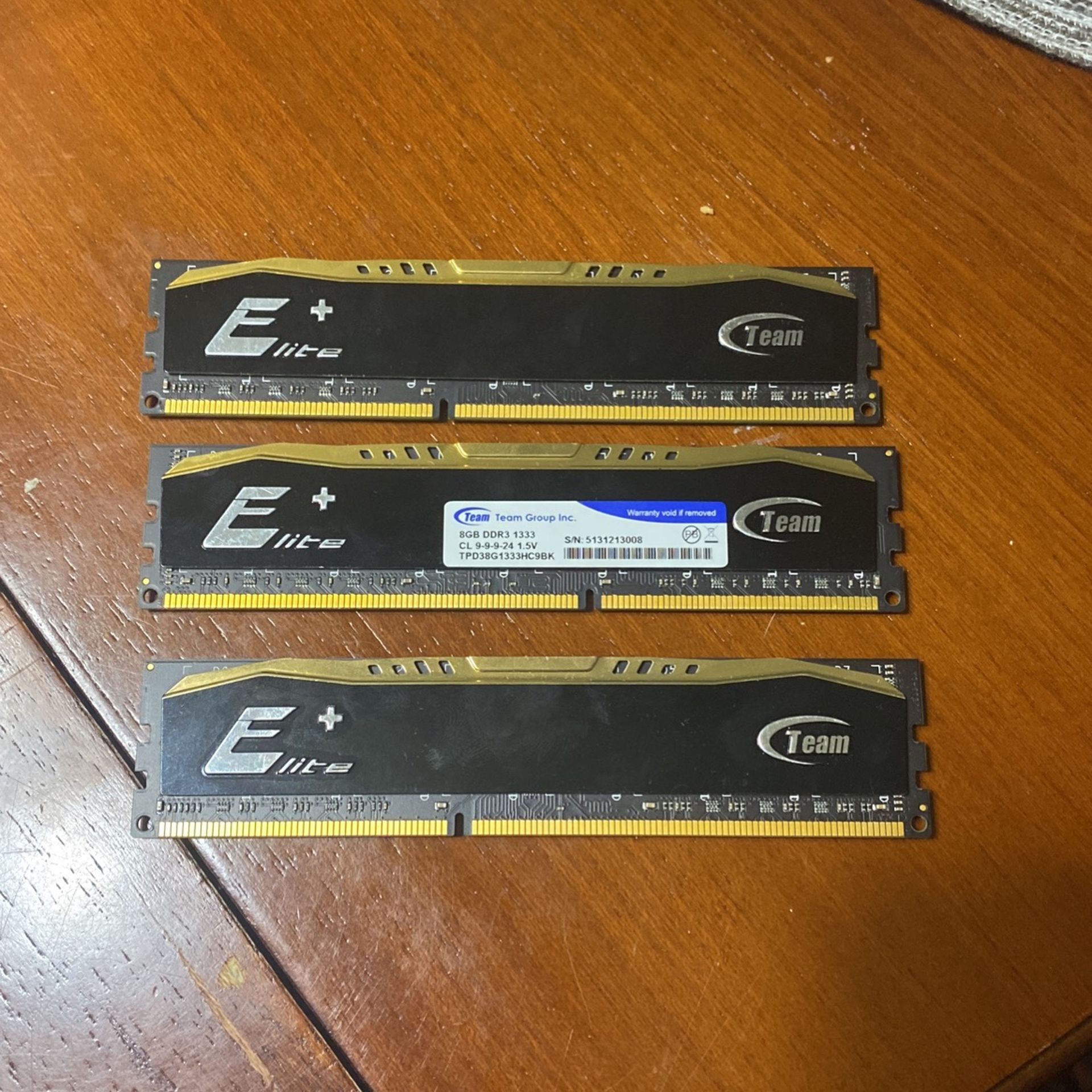 3x 8gb Team Elite+ DDR3 RAM