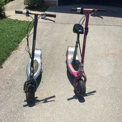 2 Razor E300 Electric Scooters — $110 each OBO or $190 for both