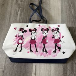 Disney Modern Mickey Mouse Pink Heart Satchel Purse 