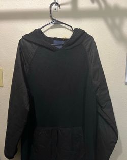 American Eagle Black Knit and Nylon Hybrid Hoodie Xl use in good condition