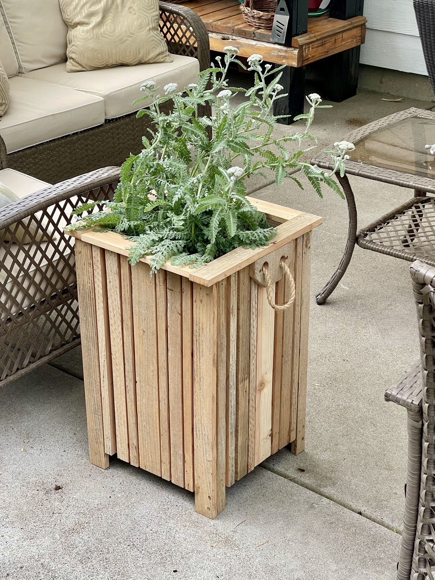 Cedar Weathered Outdoor Planter