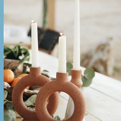 Terracotta Taper Candle Holder