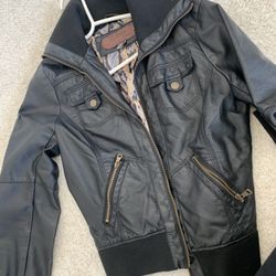 Girls Leather Jacket Size Large