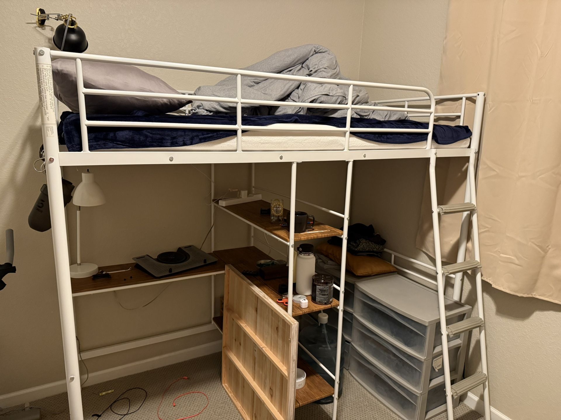 twin Size Loft Bed With Desk