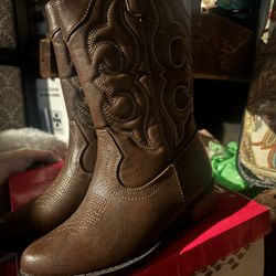 Brown Cowgirl Boots Size 1