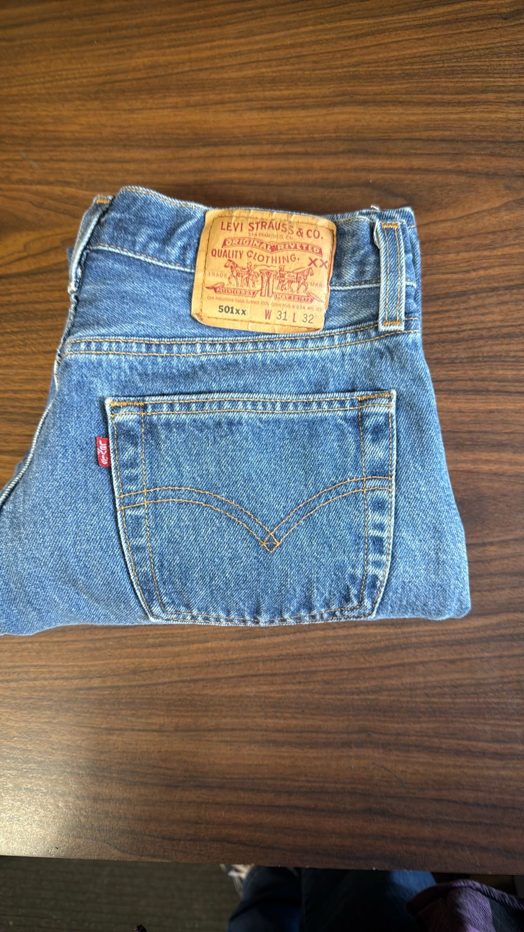 Levi 501XX Button Fly Jeans