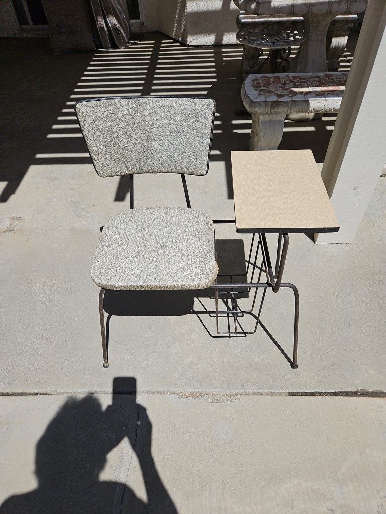 Desk Or Telephone Book Table. Old & Some Tearing...