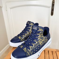 Skechers & Snoop Dogg Leather Sneaker Navy Paisley Bandana Very Rare