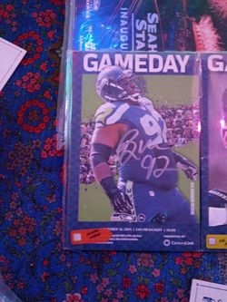 Seattle Seahawks signed game day program