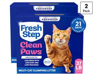 Fresh Step Clean Paws Multi-Cat Clumping Litter 18.5 LB – 2 Pack