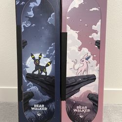 Pokémon Center x Bear Walker Umbreon and Espeon Limited Edition Skateboards Numbered Sealed