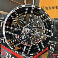TIS554BM 22x12 6x135 6x139.7 W/33" MT Tires Package Deal Fits CHEVY GMC TUNDRA FORD F-150, WE FINANCE