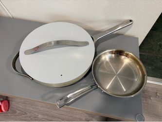 Caraway sauté pan and Cuisinart frying pan
