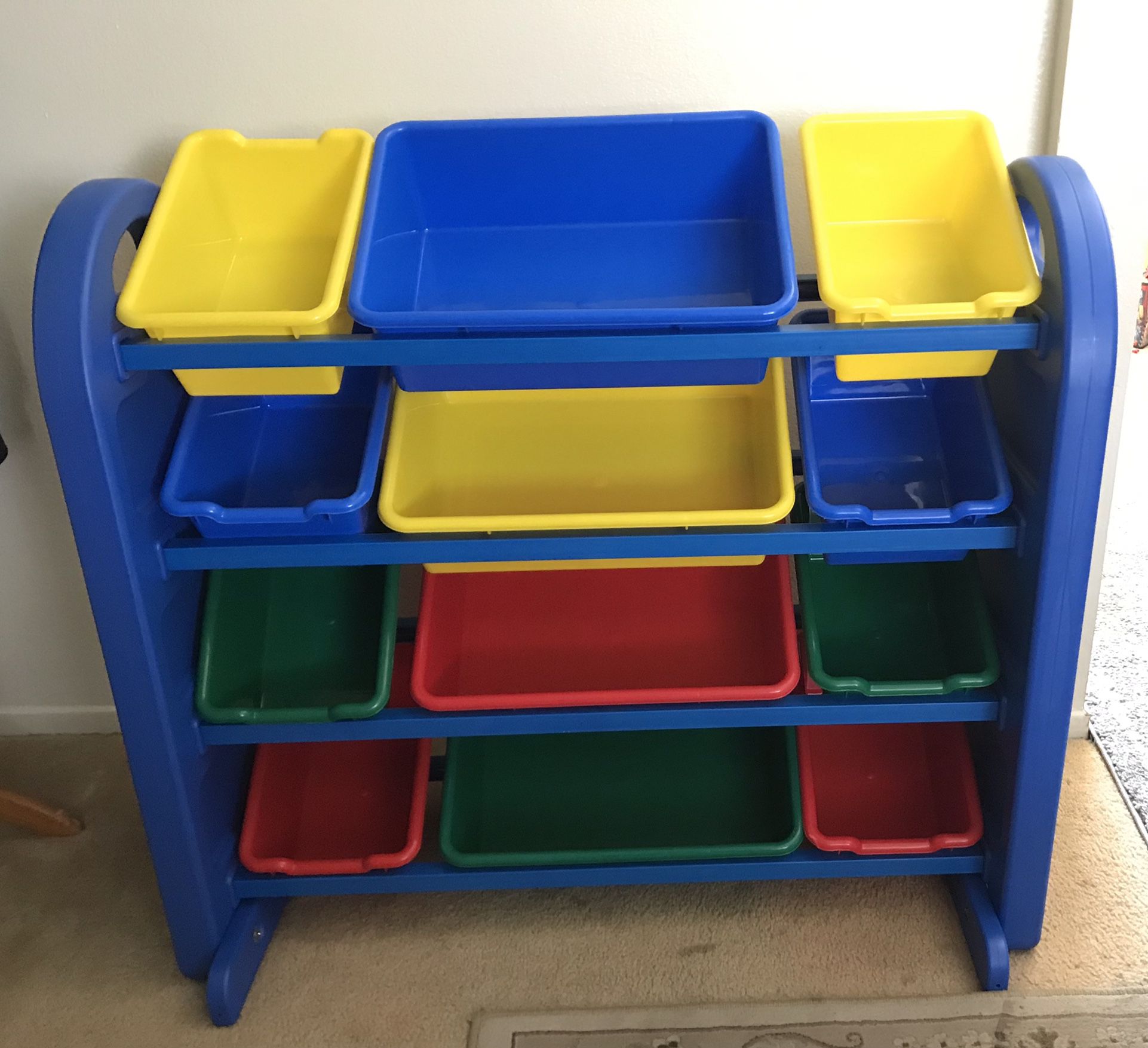 Kids 4 Tier Plastic Storage Organizer 