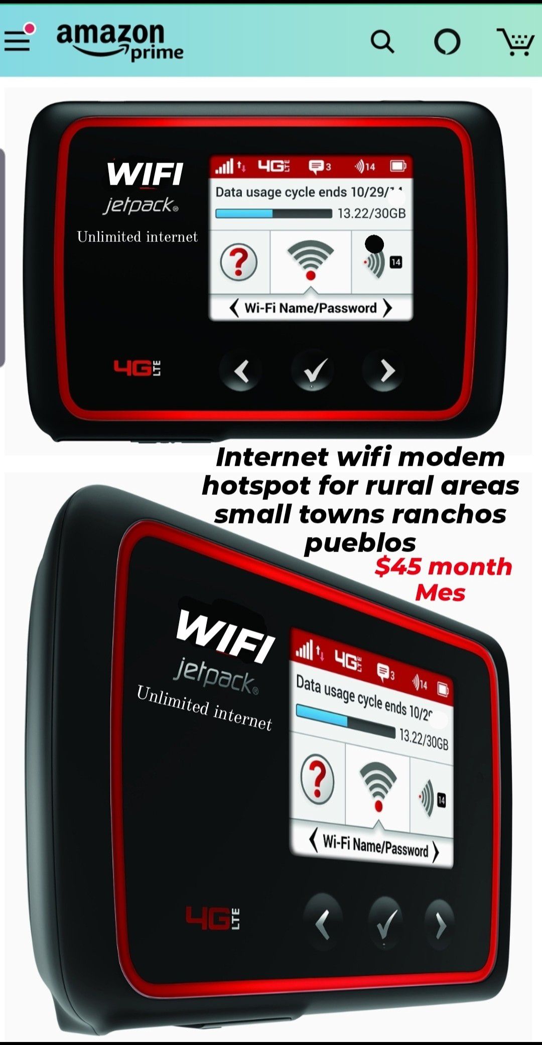 Mobile Hotspot unlimited data wifi internet