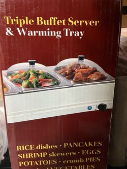 Triple Buffet Server & Warming Tray
