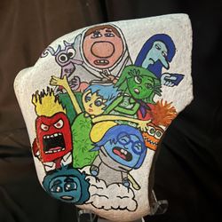  🎨 Hand-Painted “Inside Out” Rock Art 🎭– Unique Collectible