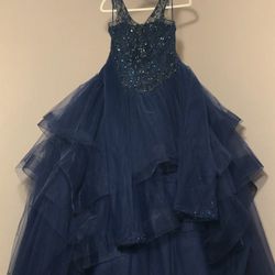 Navy blue quinceanera dress size 8
