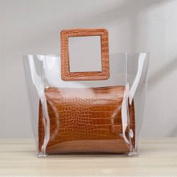 Women Fashion Patch Bag With Real Leather 