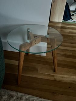 2 small glass coffee tables