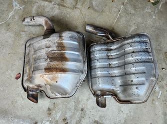 OEM Rear Left & Right Muffler - 2016 Dodge Challenger 3.6L V6