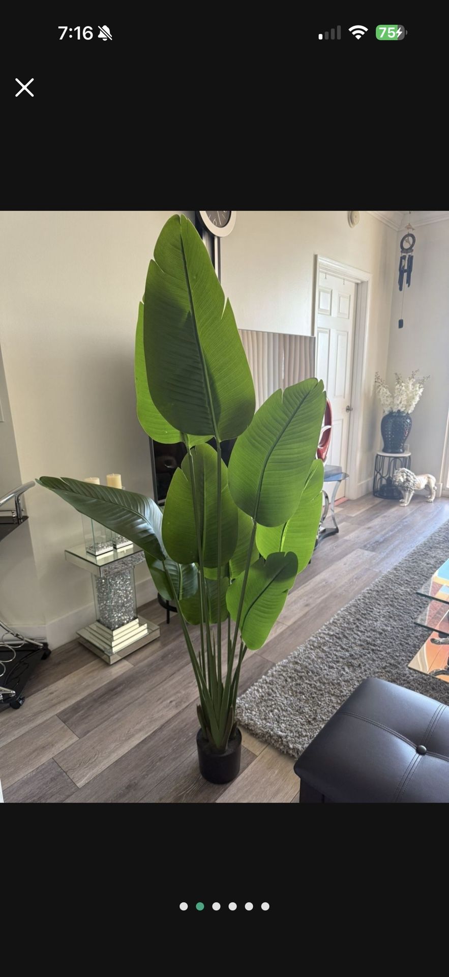 Pretty artificial plant 5 ft tall! Brand new