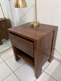 Wood Nightstand with Drawer - West Elm
