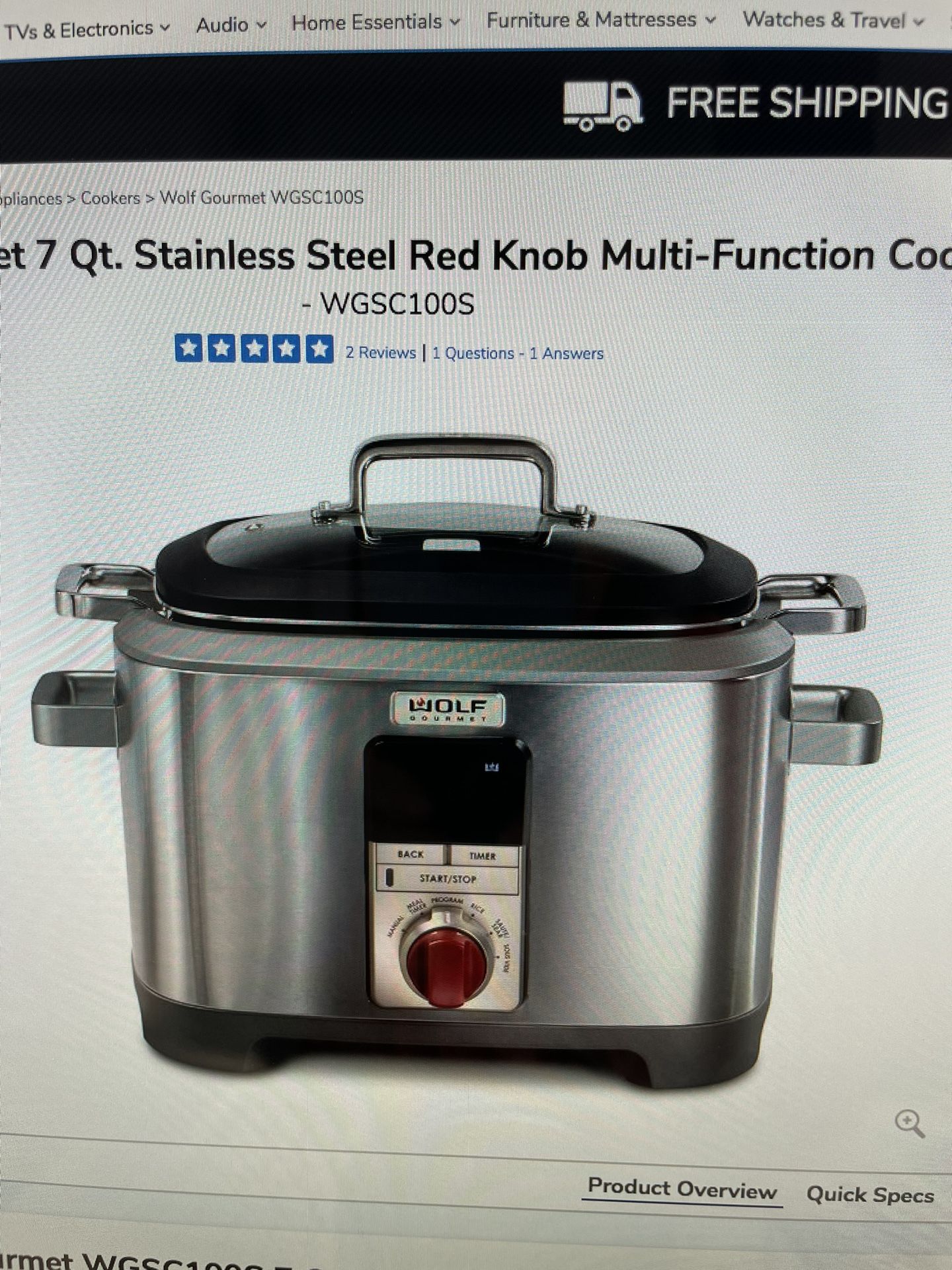 WOLF SLOW COOKER - NEW IN SEALED BOX