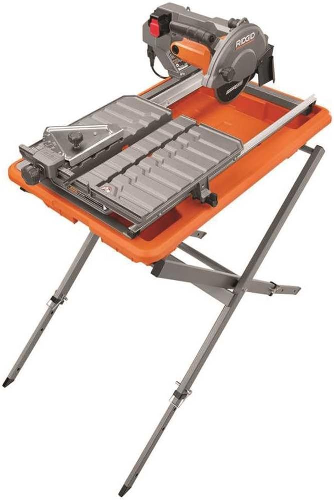 RIDGID 9 Amp 7 in. Blade Corded Wet Tile Saw with Stand