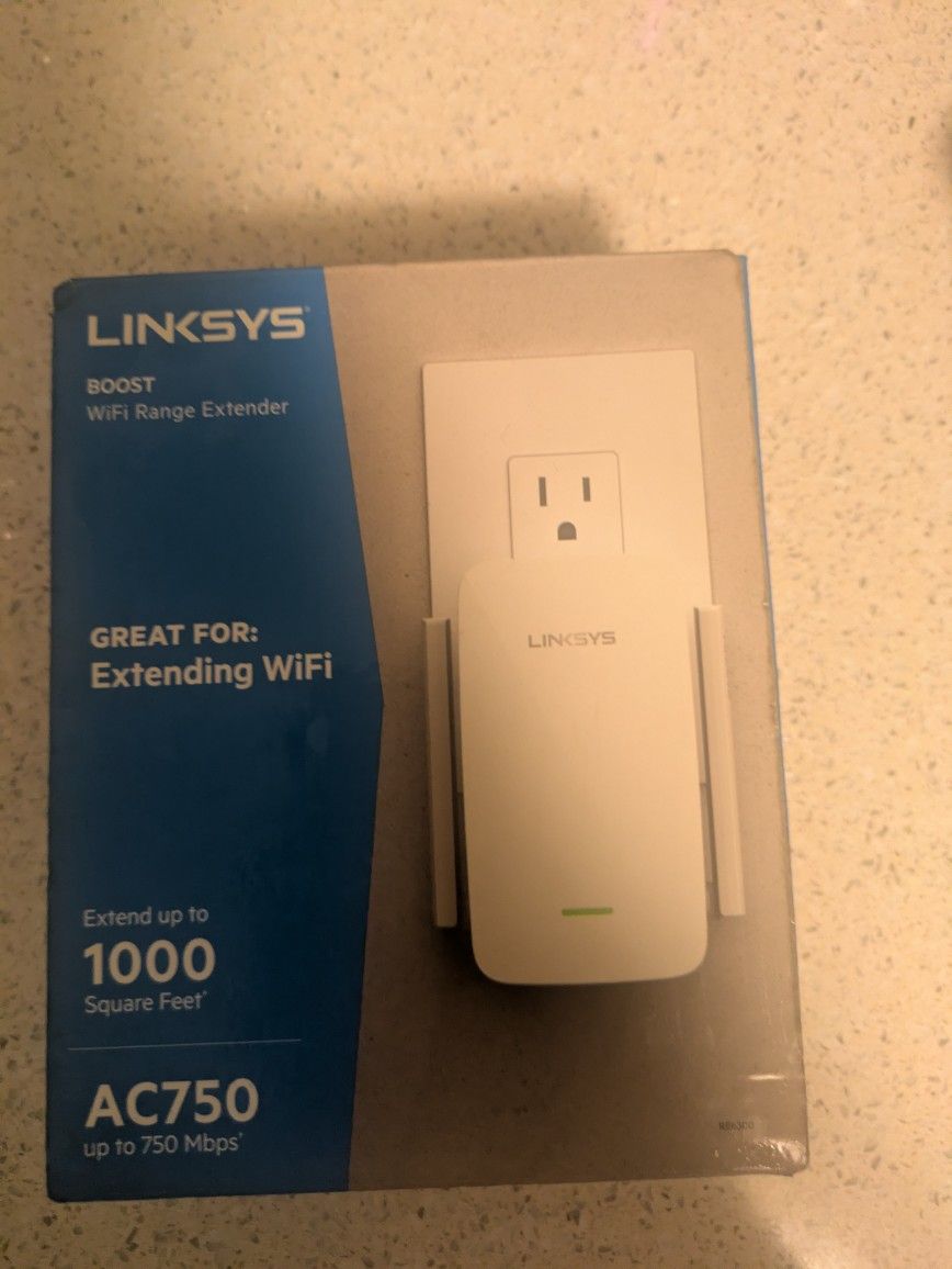 Linksys AC750 WiFi Range Extender -  in Box!