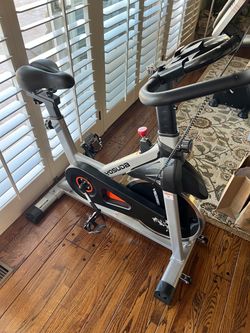 Yosuda Upright Exercise Bike Magnetic Resistance Adjustable Seat Gray Black