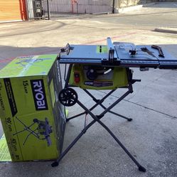 🧰🛠RYOBI 15Amp 10” Expanded Capacity Portable Corded Table Saw w/Rolling Stand-LIGHTLY USED/NEW COND!-$225!🧰🛠 