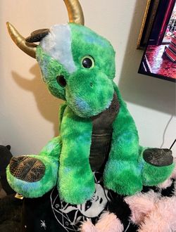 Giant green dragon stuffed animal
