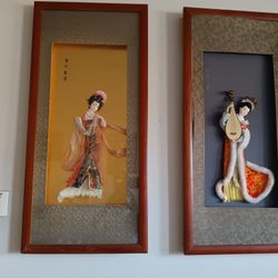 Framed Geisha Girls